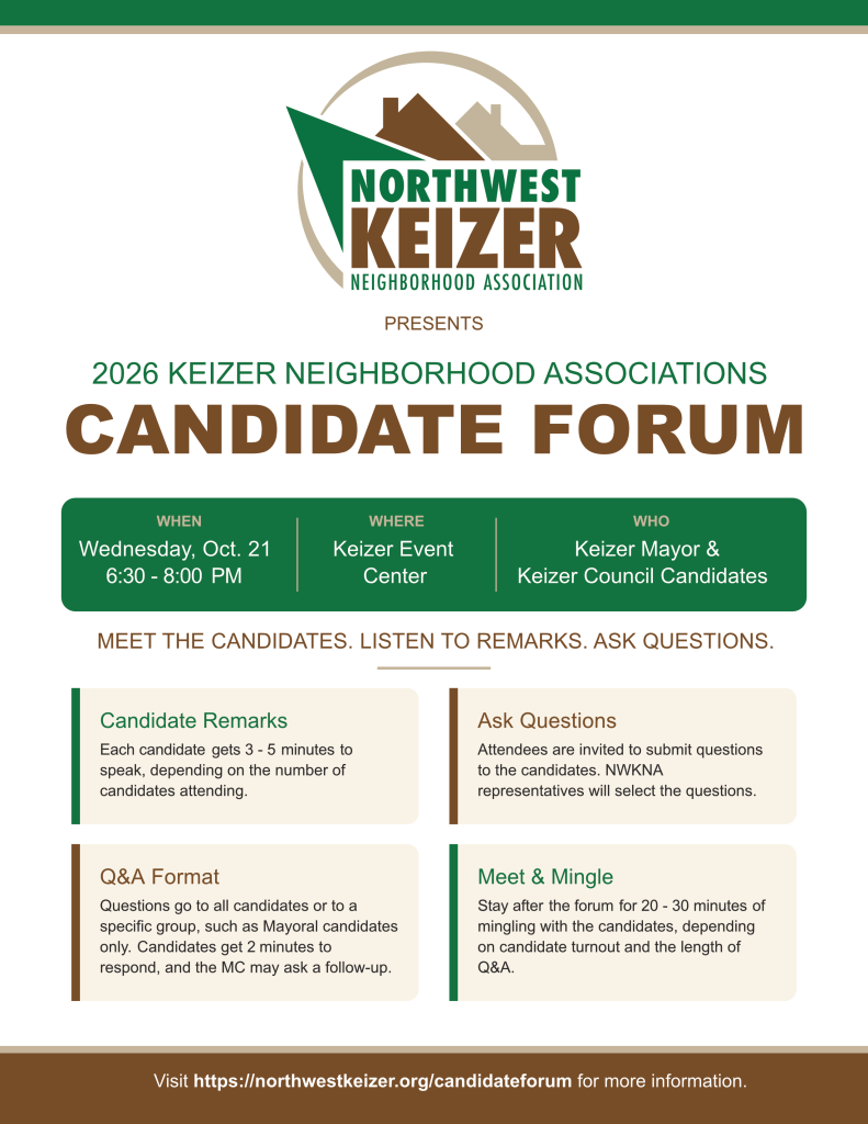 NWKNA 2026 Candidate Forum Flyer